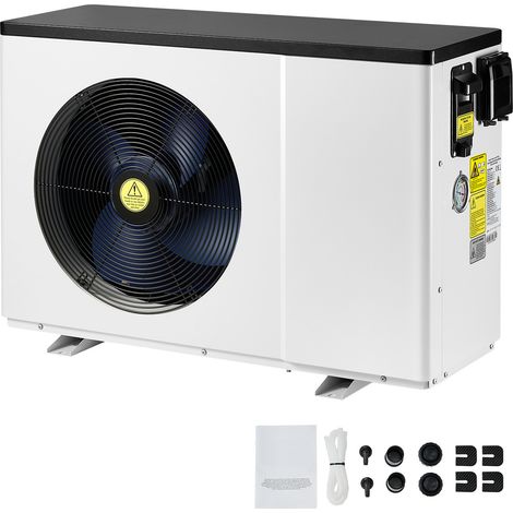 Mophorn Bomba de calor eléctrica para piscinas: capacidad de 1,48 a 7,11 kW, eficiencia energética para piscinas de 15 a 30 m², calefacción y refrigeración, silenciosa y duradera (1/5)