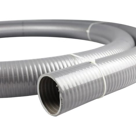 Tuyau PVC semi rigide Longueur 5M diamètre 50mm extérieur Gris souple diam intérieur 43mm ZENLYS Piscine au sel ou chlore