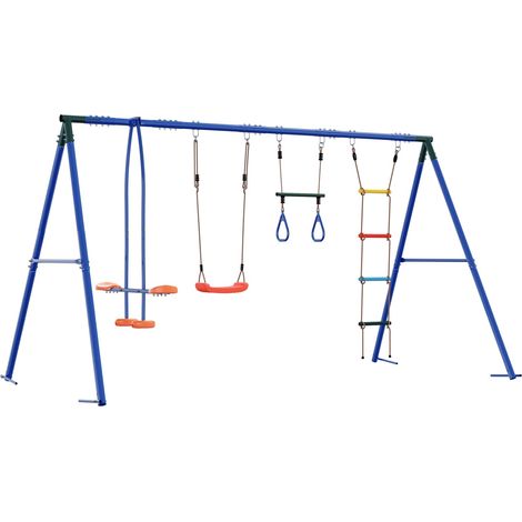 Ensemble de balançoires d'extérieur Multicolore Acier et PE vidaXL