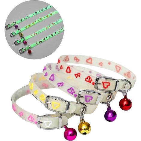 Chiens Chats Collier Ajustable Sécurité Lumineux Nuit Promenade Anneau Lumineux Réfléchissant Visibilité (1/4)