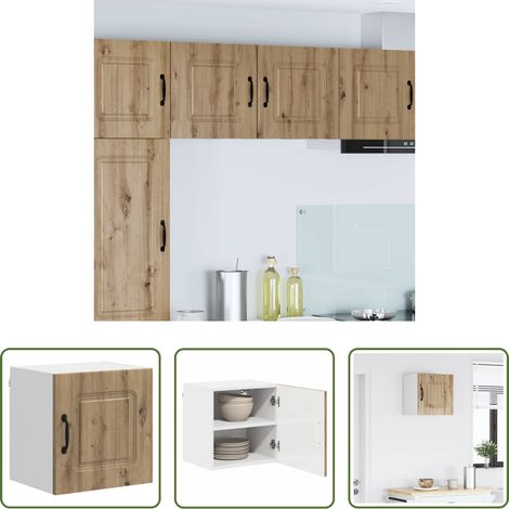 Holzschrank - Küchenschrank mit Speicher Kalmar Artisan-Eiche 40 x 31 x 40 cm (1/5)