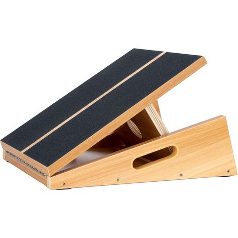 Planche inclinée - 1 pièce - Bois de lauan - 5 positions réglables - Pour la rééducation et les étirements - 45,7 x 40,6 x 30,5 cm (planche écologique) (1/5)