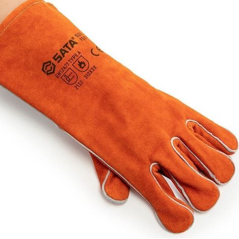 Gant Soudure, Gants Protections en Cuir, Aramide, Resistance à l'Abrasion, à la Dechirure, à l'Usure, aux Hautes Températures, pour Travaux de Bricolage/Soudure, Gants de Travail, 3 Paires (1/5)