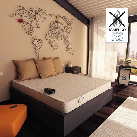 Baldiflex Materasso Hotel Vulpix Alto 18 cm Ignifugo Materasso Singolo misura 85x190 cm
