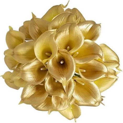 Fleurs de Lys Calla à Lue Tige, Fleur de Simulation Unique pour la Décoration de la Maison de Mariage Arrangement de Fleurs (1)
