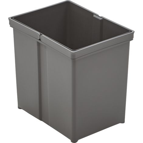 Seau pour poubelle 17 L – Double poignée – Anthracite – Dimensions : 295x225x304 mm – S'adapte aux cadres AvanTech YOU, ArciTech et InnoTech – Wesco