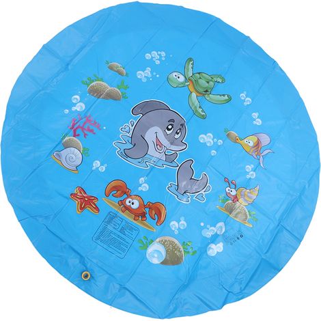 Faltbare, rutschfeste Matte mit einstellbarem Wasserdruck für den Außeneinsatz im Sommer – ideal für Kinder und Hunde. (1/5)
