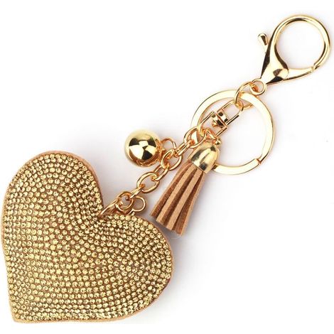 Paillettes Porte-clés Cristal Strass Amour Coeur Conception Porte-clés Super Fashonable Porte-clés Charme (1/3)