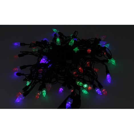 60 LED mini lucciole RGB multicolore, 8,8 m, IP20, interno, filo nero (1/3)