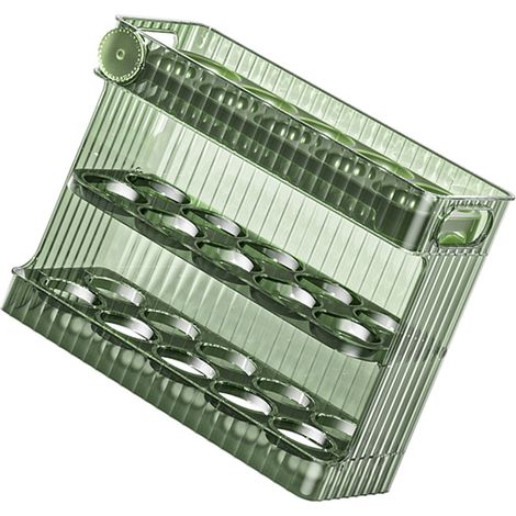 Aufbewahrungsbox für Eierkartons, seitliches Ablagefach für den Kühlschrank, faltbar, speziell für die Küche entwickelte Eierbox, luxuriöses Hellgrün. (1/5)