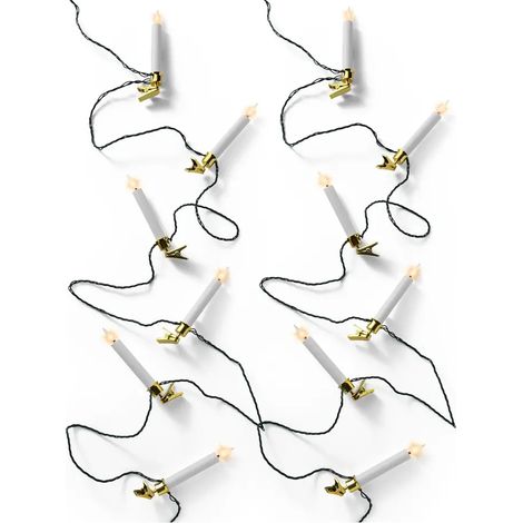 LED-Lichterkette mit 13,5 cm hohen Kerzen für den Außenbereich (1/5)