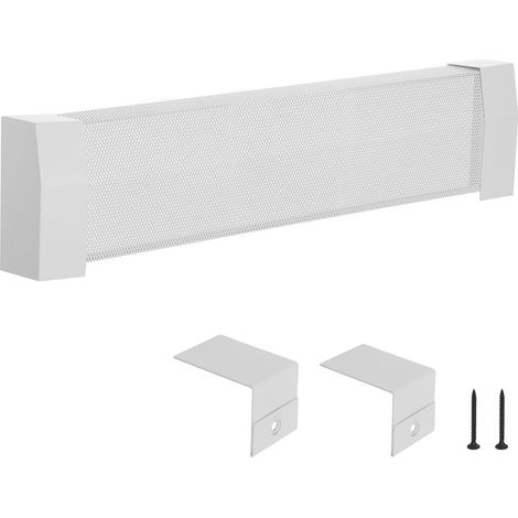 Cache pour Plinthe Chauffante, Série Premium, Couvercle pour Chauffage Électrique Standard, 91,7 cm, Ventilation et Chaleur Efficaces, Cache de Remplacement Acier pour Chambre à Coucher, Blanc (1/5)