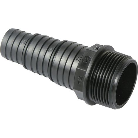 SPIDO - Raccord plastique droit à visser cannelé multi-étagé M 26/34