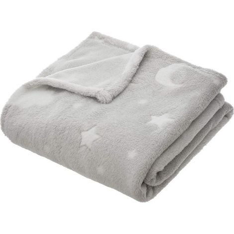 ATMOSPHERA Tagesdecke, weich, phosphoreszierend, 150 x 125 cm, Grau - Atmosphera for kids (1/5)