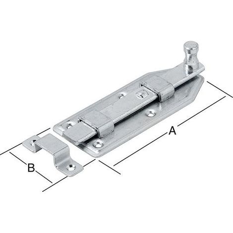 Bouton de porte pêne droit 140X56 zinc (1/2)