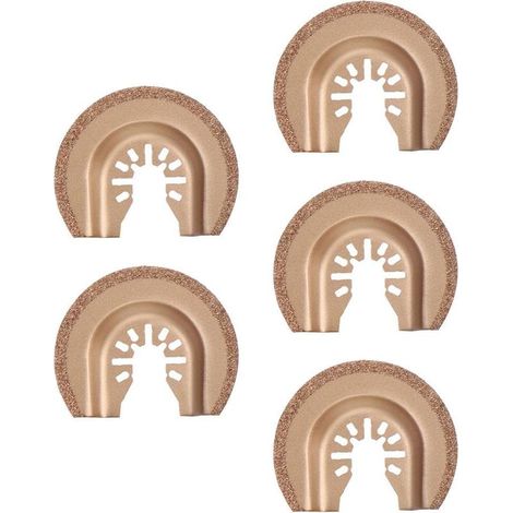 Lames oscillantes semi-circulaires en carbure pour outil multifonction (5 pièces), accessoires pour coupe-bordures multifonctionnels (1/4)