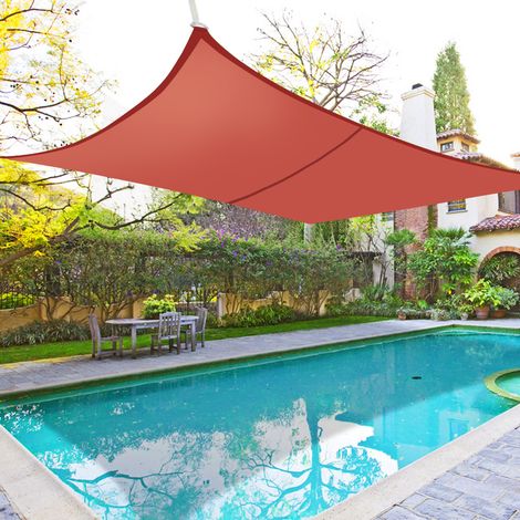 Greenbay Sun Shade Sail Garden Patio Yard Party Sunscreen Awning Canopy 98% UV Block Rectangle Terracotta 3x2m