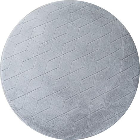 Alfombra redonda de felpa 3D con forma de conejo de STRADO, suave como un conejo, antideslizante, 140 g/m².