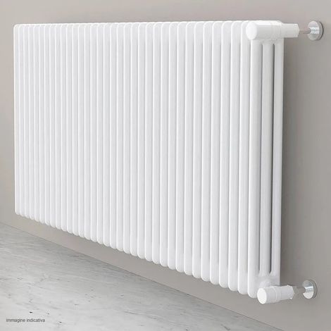 Ardesia radiatore tubolare 3 colonne h.1000 - 27 elementi - colore bianco RAL9016 - completo di tappo cieco e riduzioni da 1/2" 3541700107994 (1/4)