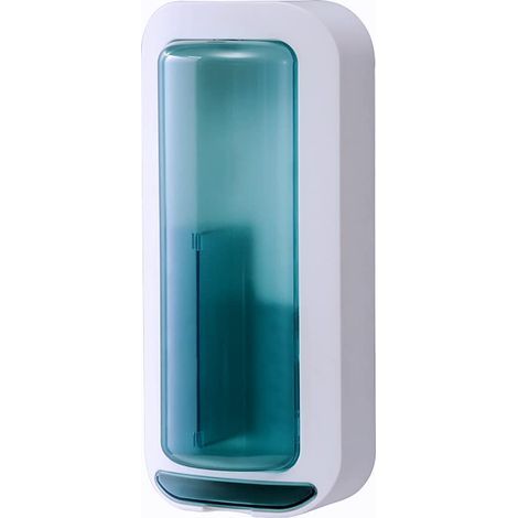Boîte de rangement murale pour baguettes, boîte d'égouttage pour baguettes, boîte de rangement pour pailles, cuillères, couteaux et fourchettes (bleu) (1/5)