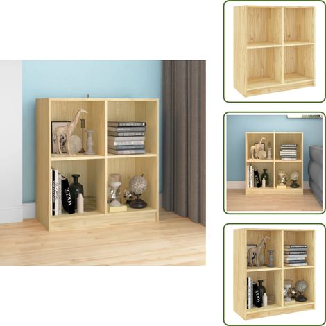 The Living Store Credenza 70x33x76 cm in Legno Massello di Pino - Armadio moderno