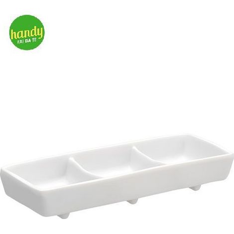 Antipastiera Ardes H&H 18 cm in melamina bianca 3 posti (1/3)