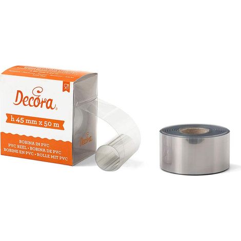 Bobine PVC pour Aliments 50 M X H 45 MM, Plastique, Transparent, 10 x 10 x 7 cm (1/3)