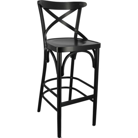 Tabouret CROSS YORK Vintage en bois style bistrot pour intérieur