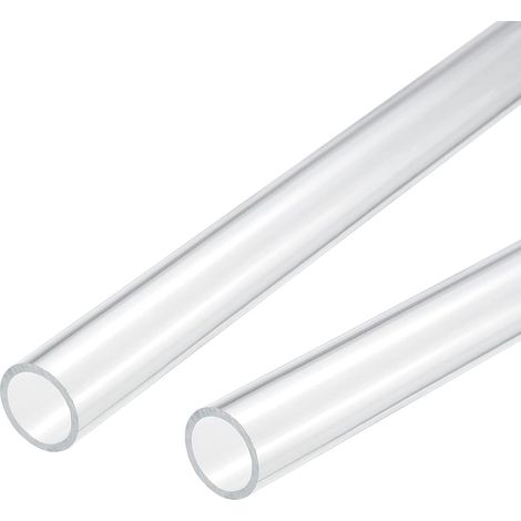 Acrylique Tuyau Transparent Rigide Rond Tube 16mm ID 20mm OD 10" pour Lampes et Lanternes, Eau refroidisement Système 2pcs (1/5)