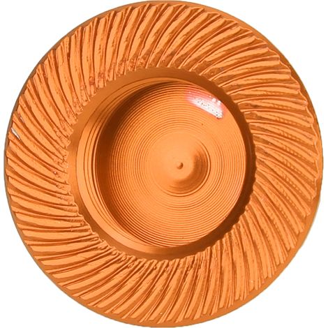 4 Stück 17 mm Aluminiumlegierung Staubdichte Radnabenmuttern Zubehör für 1/8 RC-Modellautos (orange) (1/5)
