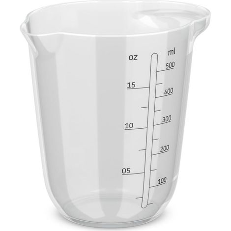 Verre doseur en plastique Chef it Graduation gravée facile à lire Poignée ergonomique Matériau léger 500 ml Transparent (1/5)
