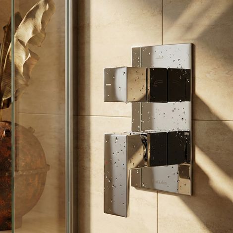 PaulGurkes Robinet de douche encastré 3 voies carré