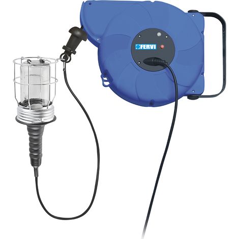 ELEKTROKABEL AUFROLLER 14M IP20 MIT LAMPENHALTER E27 FERVI 0428