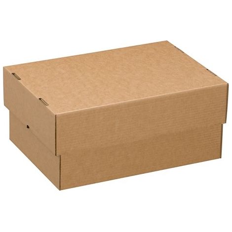 Boîte cloche 'télescopique' kraft brun L 50 x l 33 x H 9,5/16 cm - Lot de 20 (1/2)