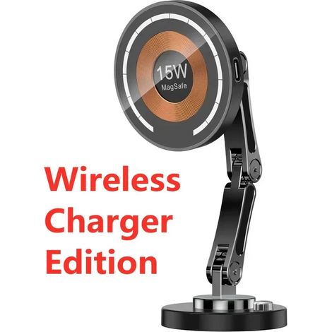 Support de chargeur magnétique sans fil pour voiture, station de charge rapide pour téléphone, compatible avec Mac et iPhone 15, 14, 13 et 12 pouces. (1/5)