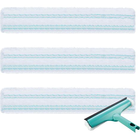 3 Stück Ersatzbezug für Leifheit Fensterwischer Window & Frame Cleaner L, Mikrofaser Ersatz Bezug Streifenfreie Fensterreinigung