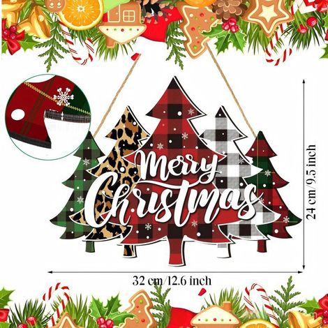 Christmas wooden door hangers, party decorations, holiday plaques, wall signs, decorative crafts