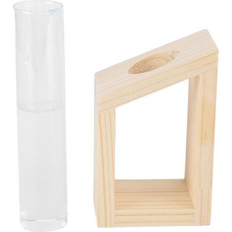 Tube à essai plante Vase Simple Tube verre Vase décoration cadre en bois hydroponique plante conteneur maison bureau décoration Tube unique. (1/5)