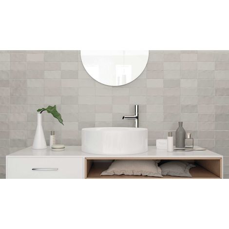 Carrelage mural faïence effet zellige FEZ 12,5x6,2cm - 12,5x6,2 cm Warm - Mat - boîte de 0.48 m2 - Gioia Materia (1/2)