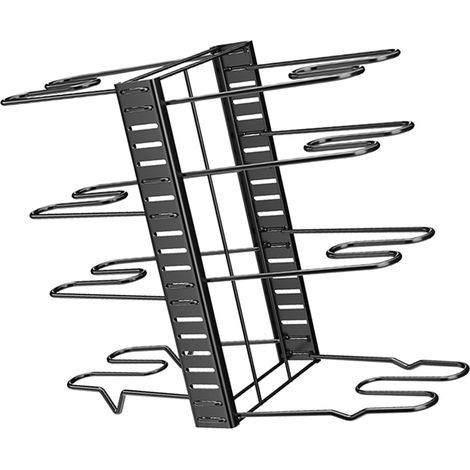 Organiseur de cuisine extensible en acier multi-couches avec couvercle de poêle, étagère de rangement pour économiser de l'espace, design réglable pour armoires de cuisine (1/5)