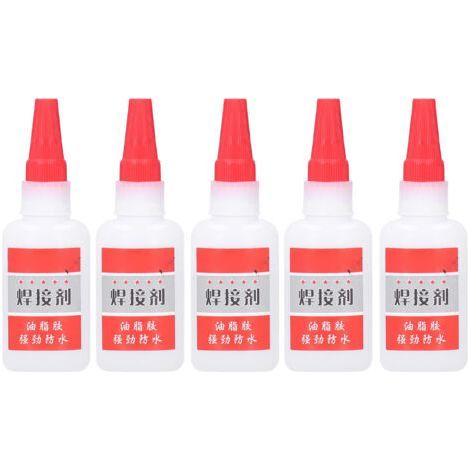 5er-Pack extra starker Klebstoff à 50 ml zum Schweißen von Metall, Holz und Keramik – Reparatur und Heimwerken (1/5)