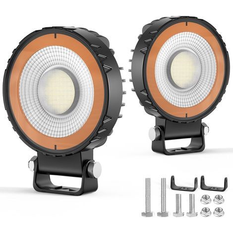 antom Phare de travail led 2 pièces 132W 9-60V projecteurs IP68 étanches 13200 lumens phare led pour excavateurs, tracteurs, remorques, ATV, camions, véhicules tout-terrain, motos (1/5)