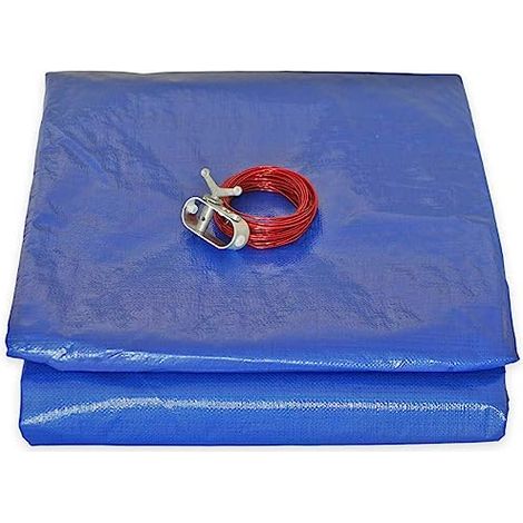 Copertura Piscina Rotonda diam. 3,60 m per piscina fuori terra diam. 3 m - TECPLAST - PO155RD - Telo di copertura per Piscina con Rete di drenaggio (1/4)