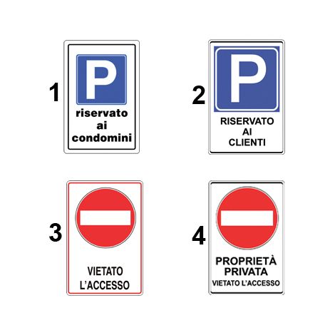 CARTELLI PARCHEGGIO RISERV.CLIENTI A3429