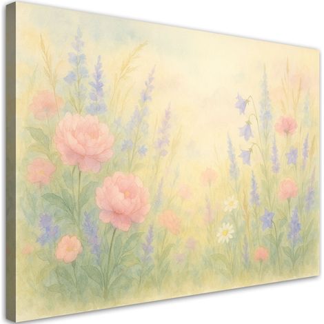 Wandbild Wildblumen im Nebel 100x70 cm (1/5)