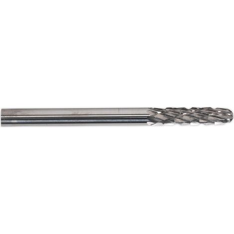 Sealey Micro Carbide Burr Ball Nose Cylinder 3mm Pack of 3 MCB002