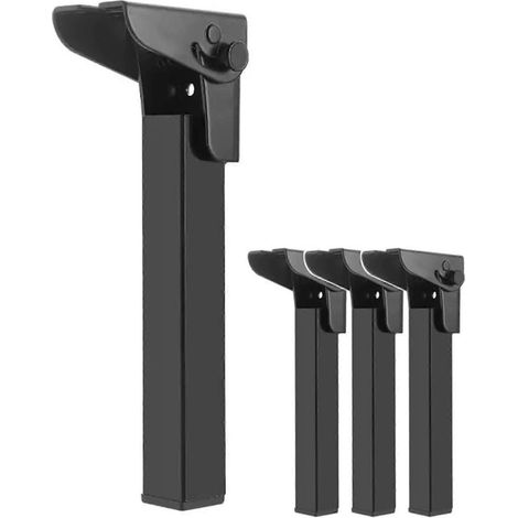 Pieds de table pliables en alliage d'aluminium de 59,4 cm (23,4 pouces), vis incluses, lot de 4 (1/5)