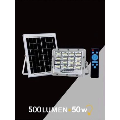 50 W Faro Led Pannello Solare Ricaricabile Illuminatore Luce Bianca Telecomando (1/4)