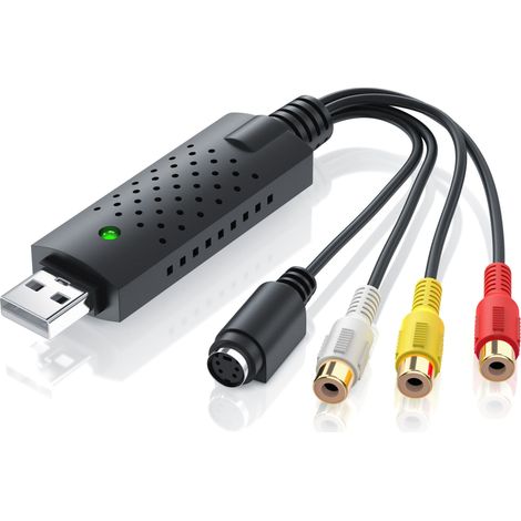 CSL Video Grabber USB Typ A, S-Video, Composite CVBS, Cinch zu USB 2.0 Typ A Stecker, USB Videograbber Audio Video Konverter, PAL NTSC, VHS zu DVD (1/5)