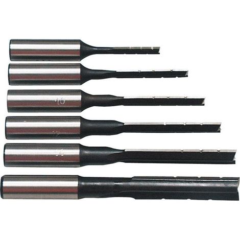 Fervi – Coffret de forets à mortaiser 6-8-10-12-14-16 mm – Rotation droite – Pour bois dur et teck – Coupe nette sans éclat